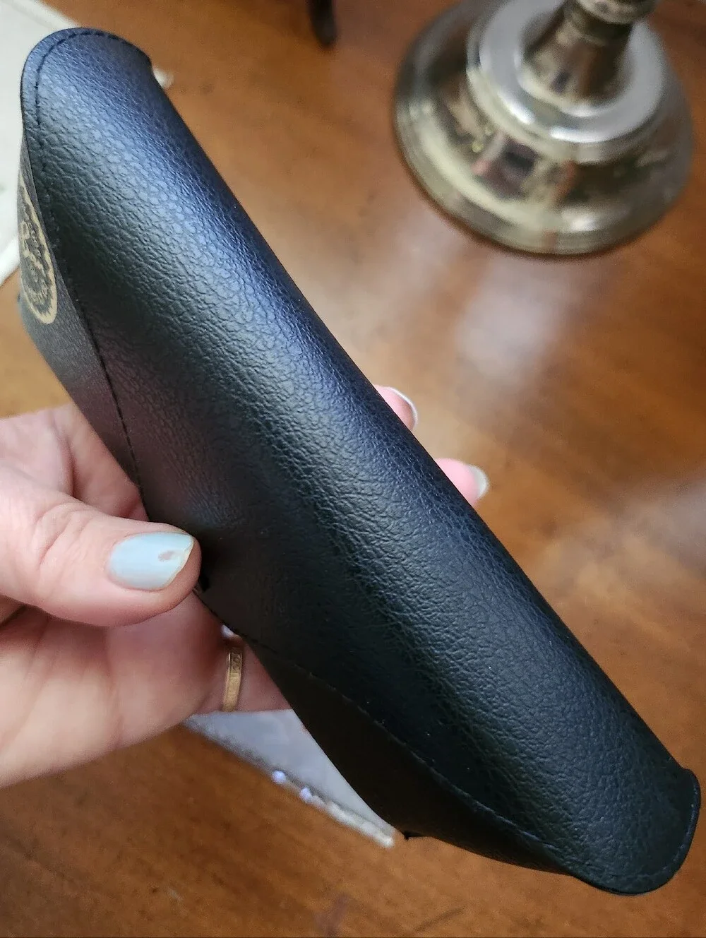 Ray-Ban Black Leather Sunglass Case+ Gray Cloth